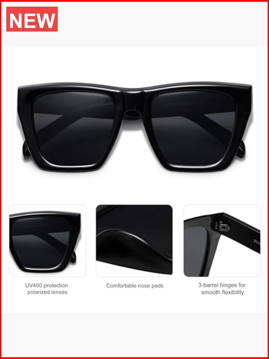 Oversized Square Cat Eye Polarized Sunglasses for Women main image 4